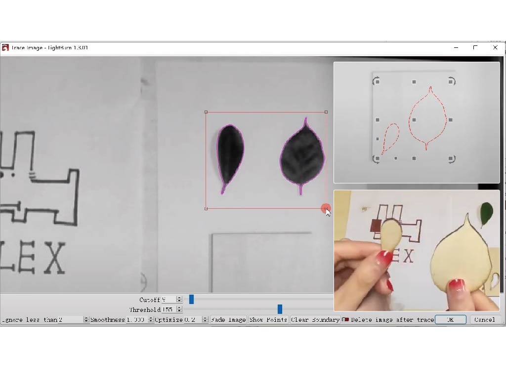 Trace the shape feature